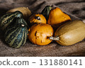 Yellow and Green Mini Decorative Pumpkins 131880141