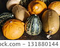 Yellow and Green Mini Decorative Pumpkins 131880144