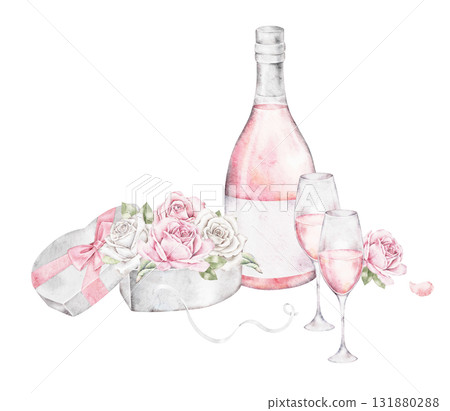 neutral cute watercolor ribbon frame isolated on white background neutral cute watercolor ribbon frame isolated on white background 131880288