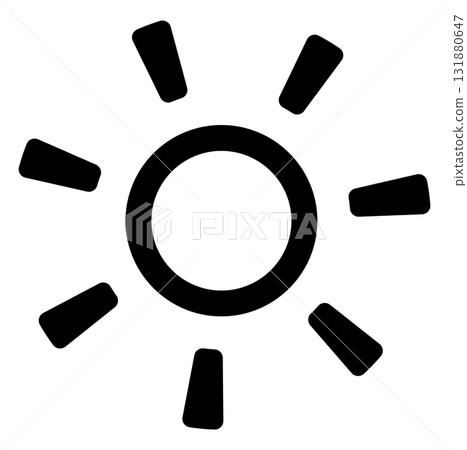 Simple sunny weather vector icon 131880647