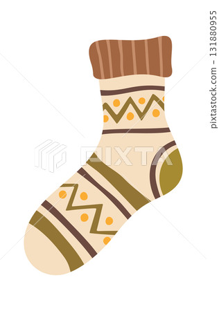 Soft winter knitted sock design 131880955