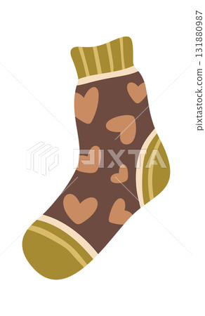 Winter sock with romantic print Winter sock with romantic print 131880987