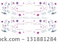 水彩花和絲帶裝飾框材料 131881284