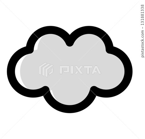 簡單的雲彩色向量圖標 簡單的雲彩色向量圖標 131881338