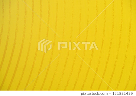 Yellow wall with curved gradient lines creating a bright abstract pattern. Concept of color, simplicity, and modern minimal design. Natural background, copy space Yellow wall with curved gradient lines creating a bright abstract pattern. Concept of color, simplicity, and modern minimal design. Natural background, copy space 131881459