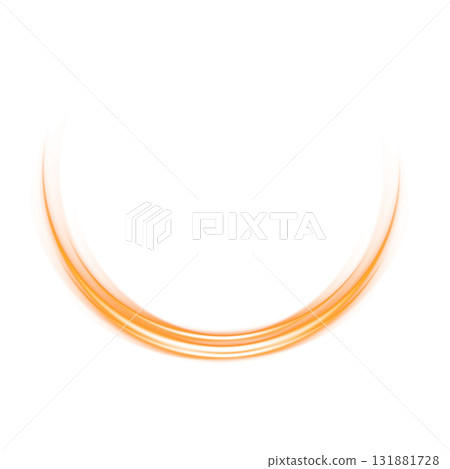 Orange circular ring design on a transparent background 131881728