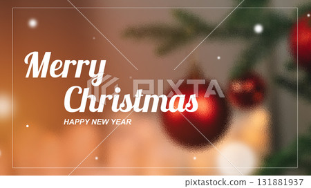 Celebrating Christmas and New Year with festive decorations and a warm atmosphere 131881937