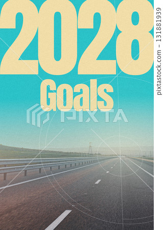 Planning for future success and setting 2028 goals on an open road 131881939
