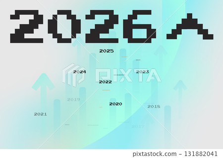 Growth trends displayed with years leading to 2026 in a digital design Growth trends displayed with years leading to 2026 in a digital design 131882041