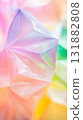 Abstract Image of a Lightly Wrinkled Plastic Object with Colorful Blurred Background. 131882808