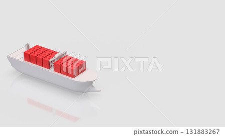 The Ship for Transport or Business concept 3d Rendering. 131883267