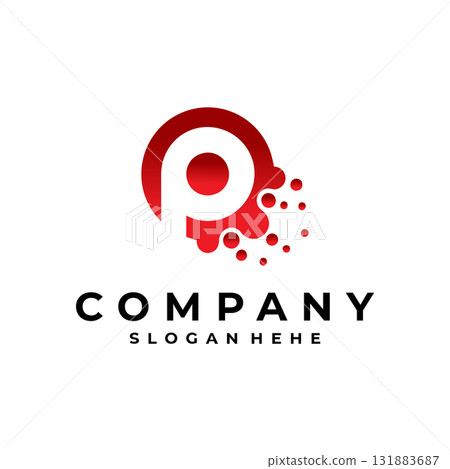 Modern P letter logo vector Modern P letter logo vector 131883687