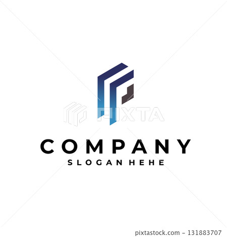 Modern P letter logo vector Modern P letter logo vector 131883707