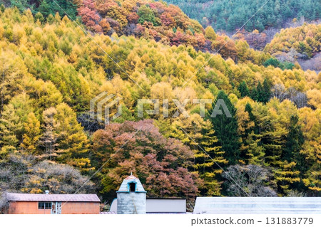 岩手縣葛卷町美麗的秋日風景 岩手縣葛卷町美麗的秋日風景 131883779