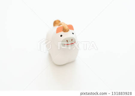 Horse figurine Year of the Horse New Year's card material 131883928