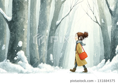 美優系列：冬日雪中的美優 131884375