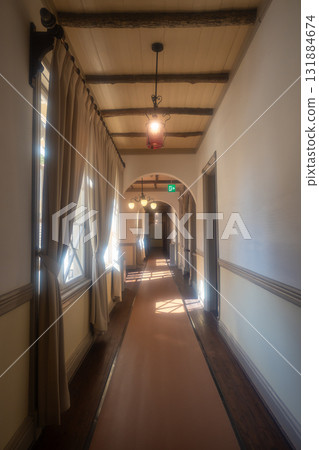 Karuizawa: The corridor of the former Mikasa Hotel 131884674