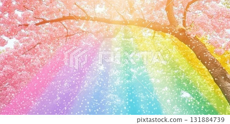 Flowers Bloom with Gentle Colors and Bright Sparkles that Radiate Cheerfully 131884739