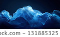 Blue Abstract Swirls Flow Gently with Concept Digital Art 131885325