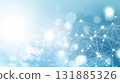 Explore Abstract Network Connections With Glowing Nodes And Blue Background 131885326