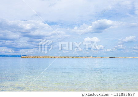 A view of Ieshima, a remote island in Himeji City, Hyogo Prefecture 131885657