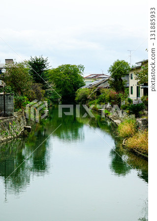 福岡縣柳川市運河的古樸風景 福岡縣柳川市運河的古樸風景 131885933