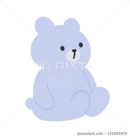 坐著的熊（白色） 131885979