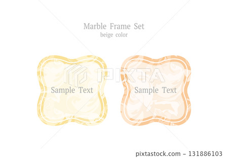 Beige Marble Frame Set 04 131886103