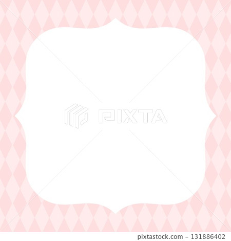 Diamond pattern frame background illustration material square stylish cute pink vector Diamond pattern frame background illustration material square stylish cute pink vector 131886402
