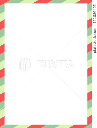 Christmas color red and green striped frame background material vertical flyer flyer vector 131886405