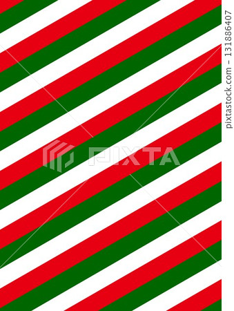 Red-green Christmas colored diagonal stripe pattern background material vertical flyer vector Red-green Christmas colored diagonal stripe pattern background material vertical flyer vector 131886407
