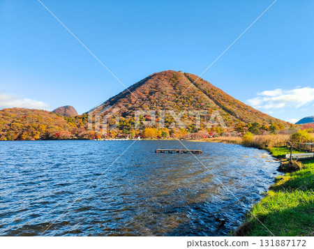 Mount Haruna, Lake Haruna, and Mount Haruna Fuji (Autumn) 131887172