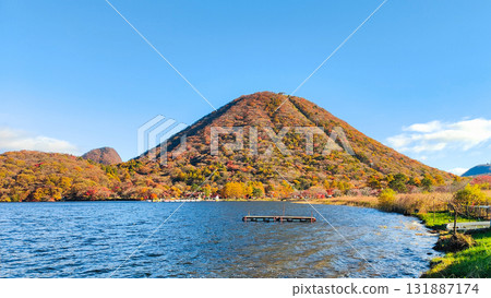Mount Haruna, Lake Haruna, and Mount Haruna Fuji (Autumn) 131887174