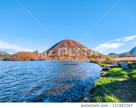 Mount Haruna, Lake Haruna, and Mount Haruna Fuji (Autumn) 131887267