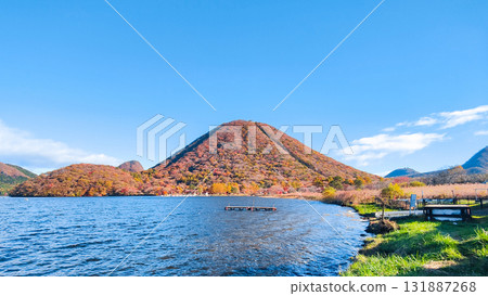 Mount Haruna, Lake Haruna, and Mount Haruna Fuji (Autumn) 131887268