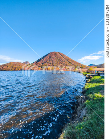 Mount Haruna, Lake Haruna, and Mount Haruna Fuji (Autumn) 131887284