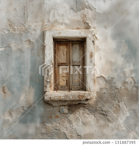 白色牆壁與古舊木框窗|古樸雅緻、富有品味的歐式建築背景素材 白色牆壁與古舊木框窗|古樸雅緻、富有品味的歐式建築背景素材 131887395