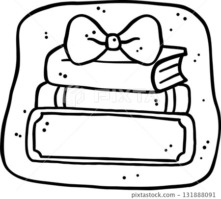 Coquette Preppy Christmas Bookish Reading outline, Gingerbread Cookie in Stack of Books Shape Cartoon Hand Drawn Coquette Preppy Christmas Bookish Reading outline, Gingerbread Cookie in Stack of Books Shape Cartoon Hand Drawn 131888091