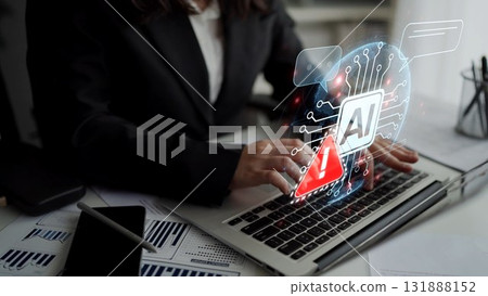 AI Prompt Error Warning in Chat Interface with Alert and System Issue Muxer AI Prompt Error Warning in Chat Interface with Alert and System Issue Muxer 131888152