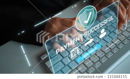 Secure Online Payment Successful Transaction Display Marrow 131888155