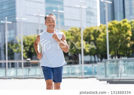 Senior man jogging Senior man jogging 131888334