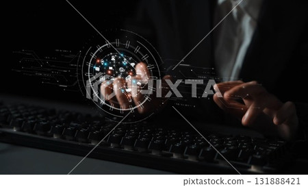 Artificial Intelligence Core with Digital Data Circuit Marrow Artificial Intelligence Core with Digital Data Circuit Marrow 131888421