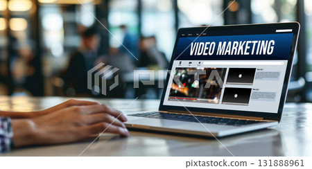 Video Marketing Concept on Laptop Screen brisk Video Marketing Concept on Laptop Screen brisk 131888961