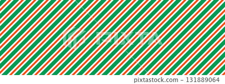 Striped candy cane Christmas seamless pattern. Red and green diagonal lines wallpaper. Winter holiday present wrapping paper. Vector gift decor backdrop. Xmas peppermint repeating background Striped candy cane Christmas seamless pattern. Red and green diagonal lines wallpaper. Winter holiday present wrapping paper. Vector gift decor backdrop. Xmas peppermint repeating background 131889064