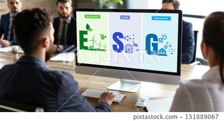 ESG environmental social governance policy for brisk business 131889067