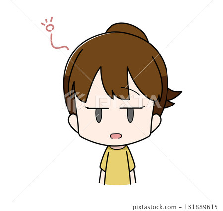 Illustration of a girl daydreaming Illustration of a girl daydreaming 131889615