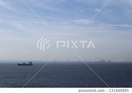 Sea, sky and cargo ship Sea, sky and cargo ship 131889895
