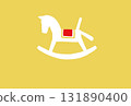 White rocking horse silhouette with space 131890400
