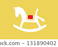 White rocking horse silhouette 131890402