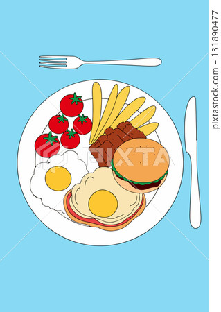 Full Breakfast Plate Full Breakfast Plate 131890477